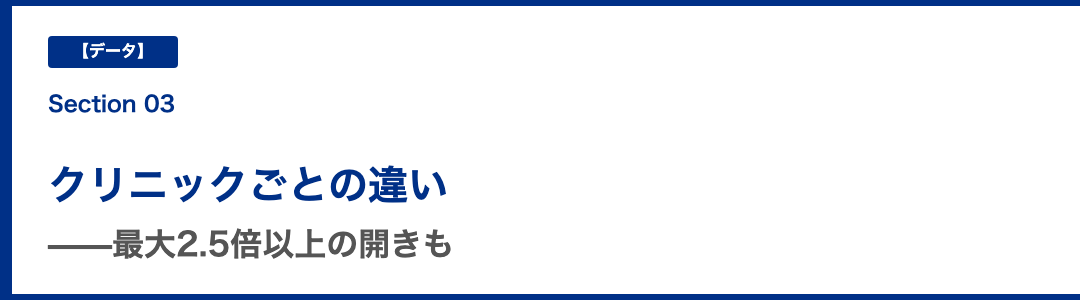 クリニックによって数字は異なる